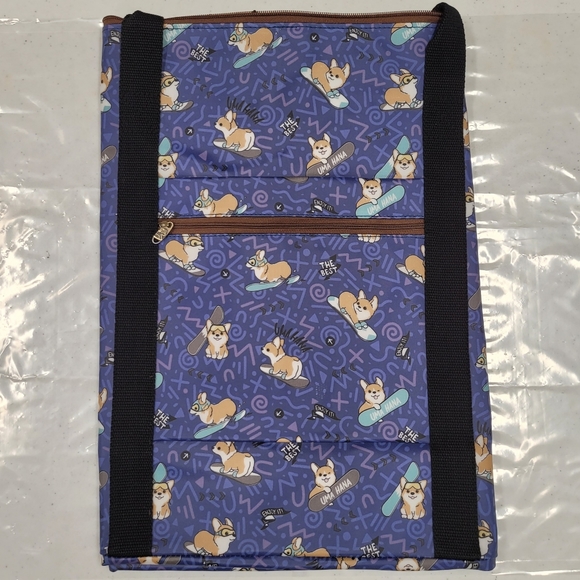 Waterproof Corgi Extra Large Travel Tote Luggage Weekender Duffel Trolley Sleeve - Picture 8 of 13